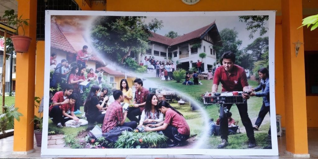 Foto siswa belajar di SMK Menengah Teologi Kristen.