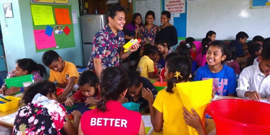 Kelas yang dinamis di SMK Menengah Teologi Kristen.